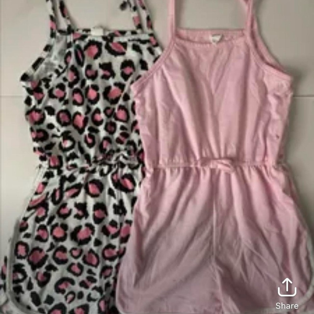 SHEIN Pink and Black Jumpsuits with Elastic Waist